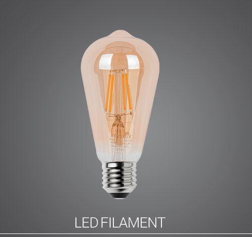 لامپ 6 وات ST64 LED فیلامنتی E27