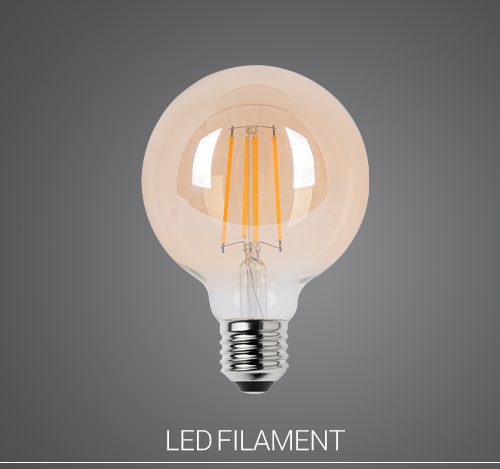 لامپ 8 وات G95 LED فیلامنتی E27